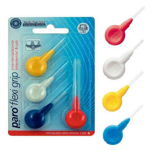 Paro flexi grip набор спиралевидных ершиков 4 шт