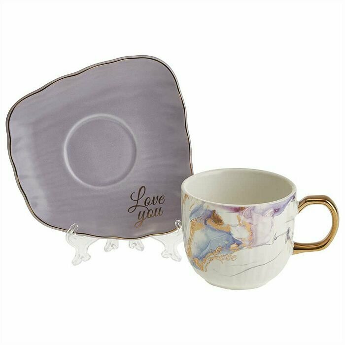 Чайный набор Beatrix МБ014P/2 "Love you", 4 предмета, в подарочной коробке