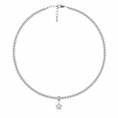 фото Чокер oh mary did, гематит, жемчуг swarovski синтетический, длина 37 см, голубой