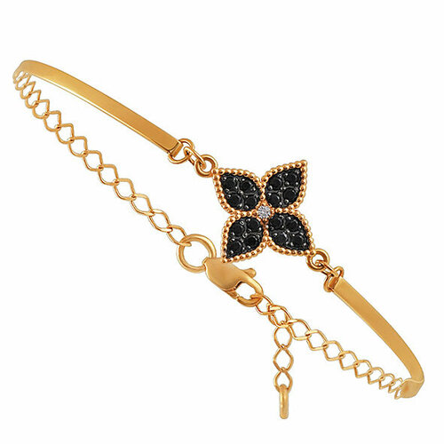 Браслет Золотая подкова, красное золото, 585 проба, длина 17 см.