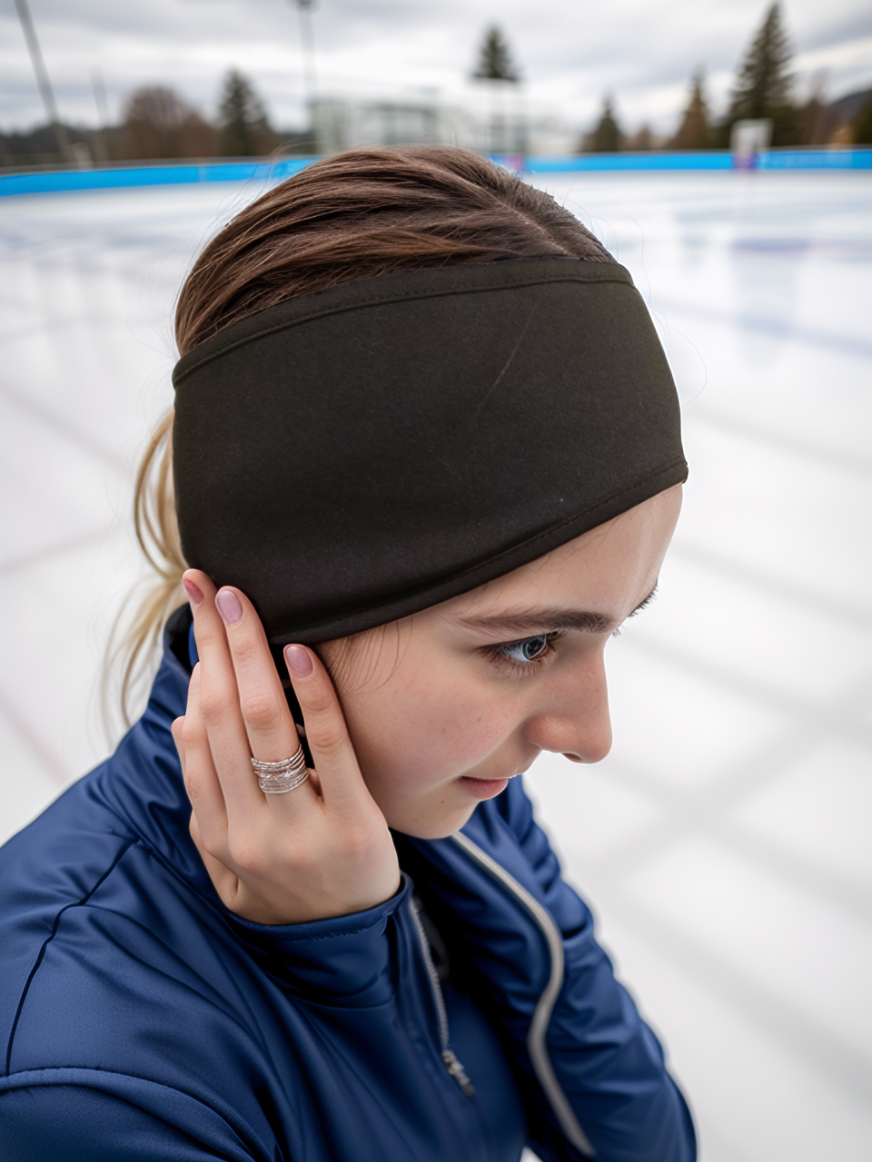 Изображение Повязка KAEFSPORT Осень-зима 2022 для взрослых и детей, размер 50-58 см, черный