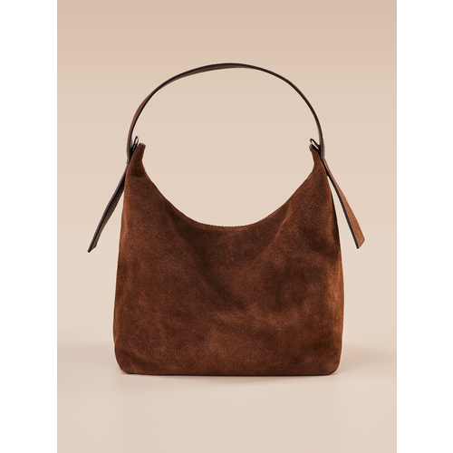 Сумка хобо JACK ARNO, фактура матовая, Шоколадный