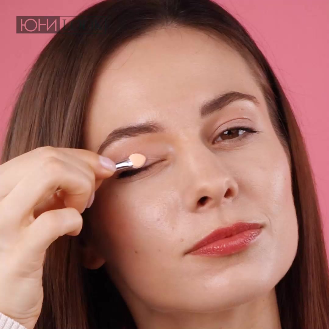 Аппликатор двухсторонний со спонжем и кистью ЮниLook 10 шт, пластик, латекс, ворс нейлон, 7,5см — фото 1