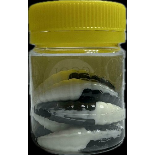 Приманка Cool Place Maggot 4см, цвет черно-белый, с ароматом сыра