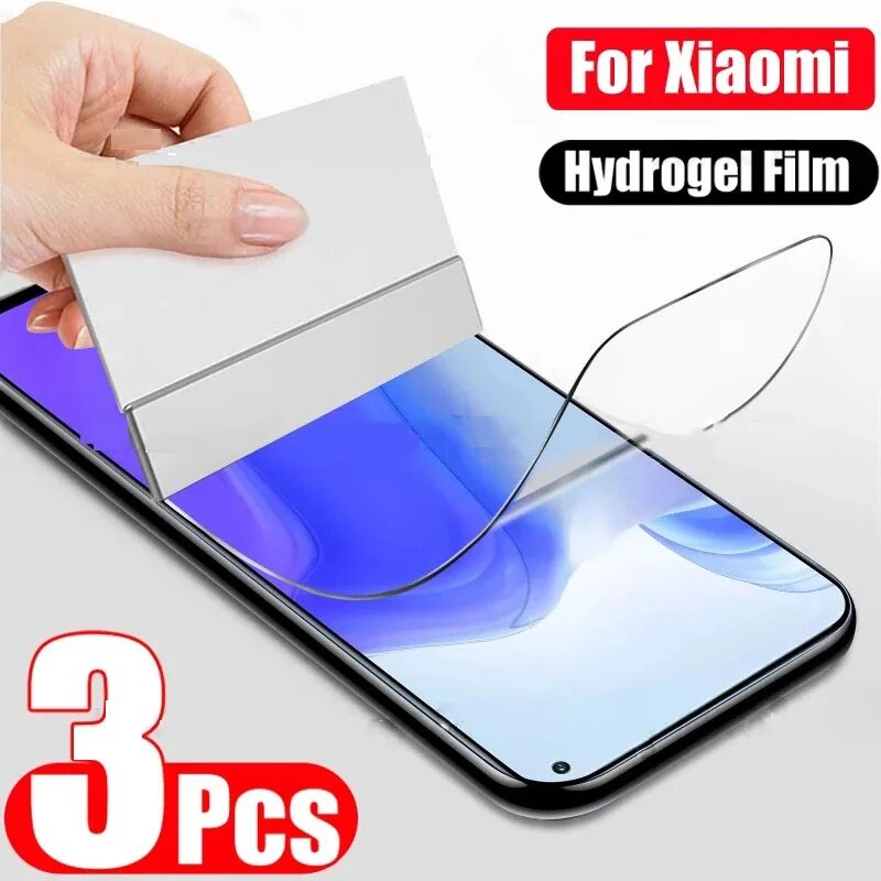 3 шт. гидрогелевая пленка для Xiaomi Mi 9 8 SE 9T Pro Max 2 3 Защитная пленка для экрана Mi 9 8 A3 A2 Lite 6 6X Mix 2 2S 3 Play Защитная пленка For Mi 6 Гидрогелевая пленка 3PCS