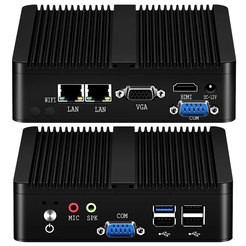 Настольный мини-ПК Helorpc Pfense Intel Celeron 8 ГБ 512 ГБ, Celeron J1900 2LAN, 8G RAM 128G SSD WIFI