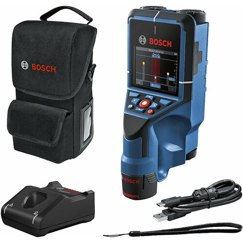 фото Настенный сканер bosch d-tect 200 c (сумка; 12v 2ah акб; зу gal 12 v-40)