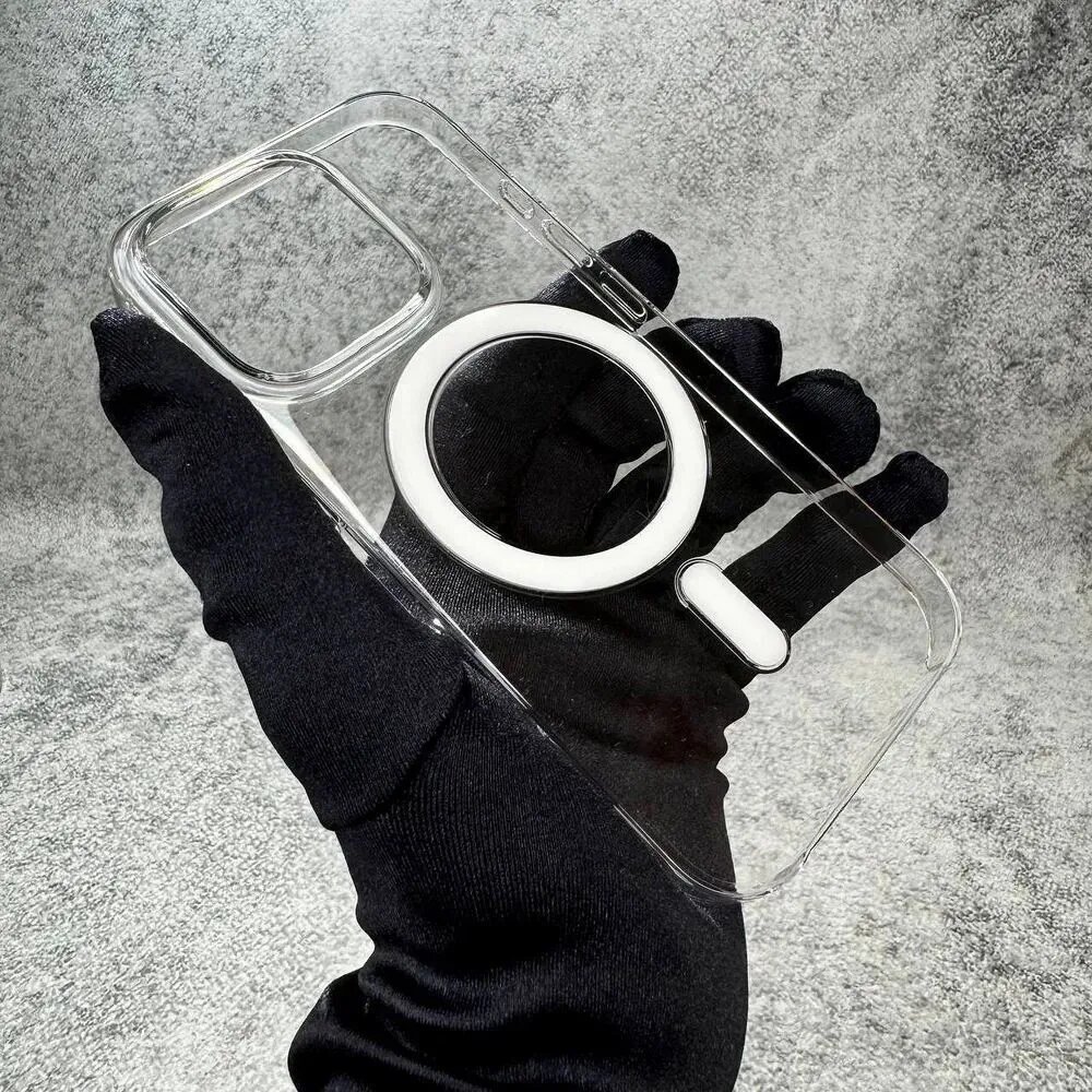 Чехол-накладка Clear Case MagSafe / Для iPhone 16 Pro Max / Прозрачный 1:1 Original — фото 1