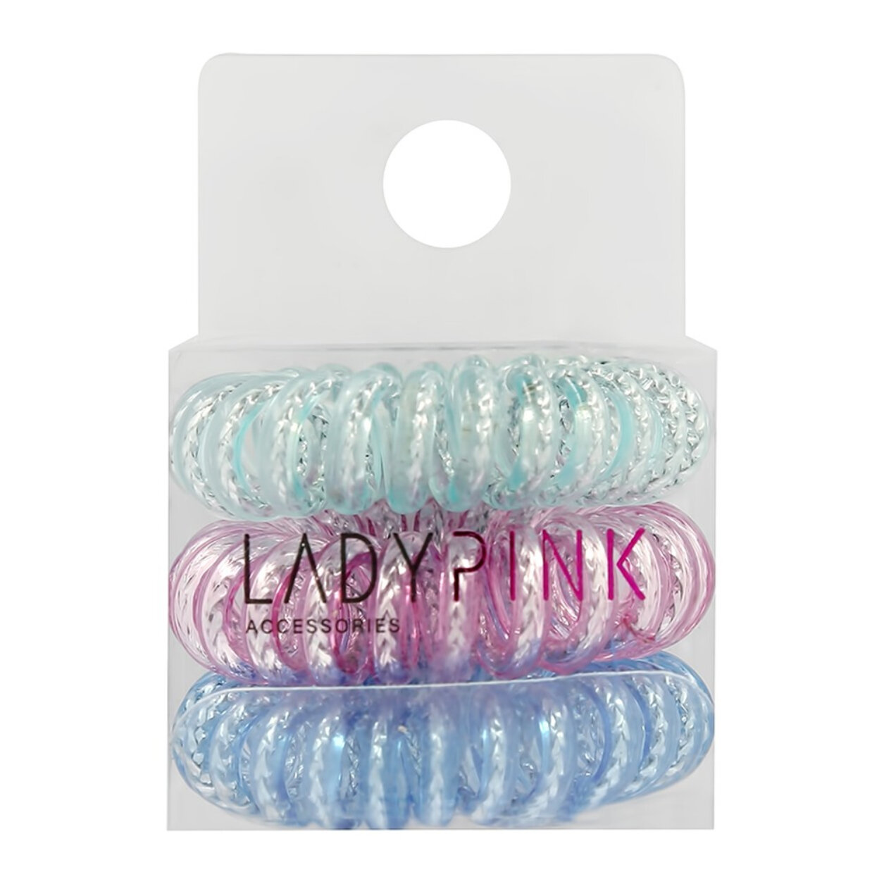 Набор резинок для волос LADY PINK BASIC SLINKY box, 3 штуки в упаковке