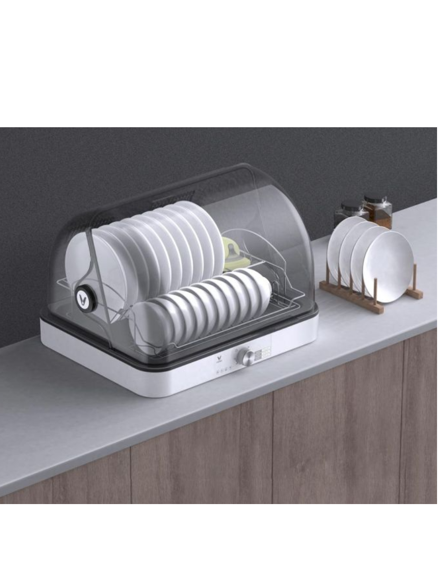 Изображение Сушилка для посуды Xiaomi Viomi Yunmi ZTP55A-1, белая, 2 яруса, с поддоном, для установки на стол, 1600 г