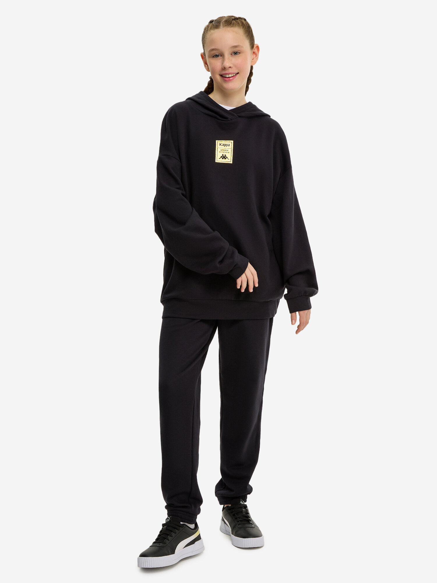 Худи Kappa, размер 146-152, черный — фото 1