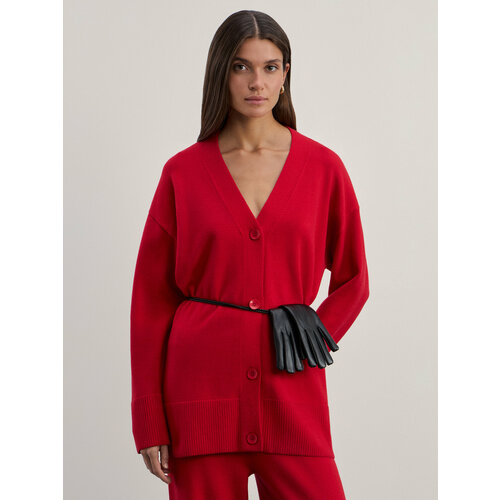 фото Кардиган zarina, размер l (ru 48), , красный