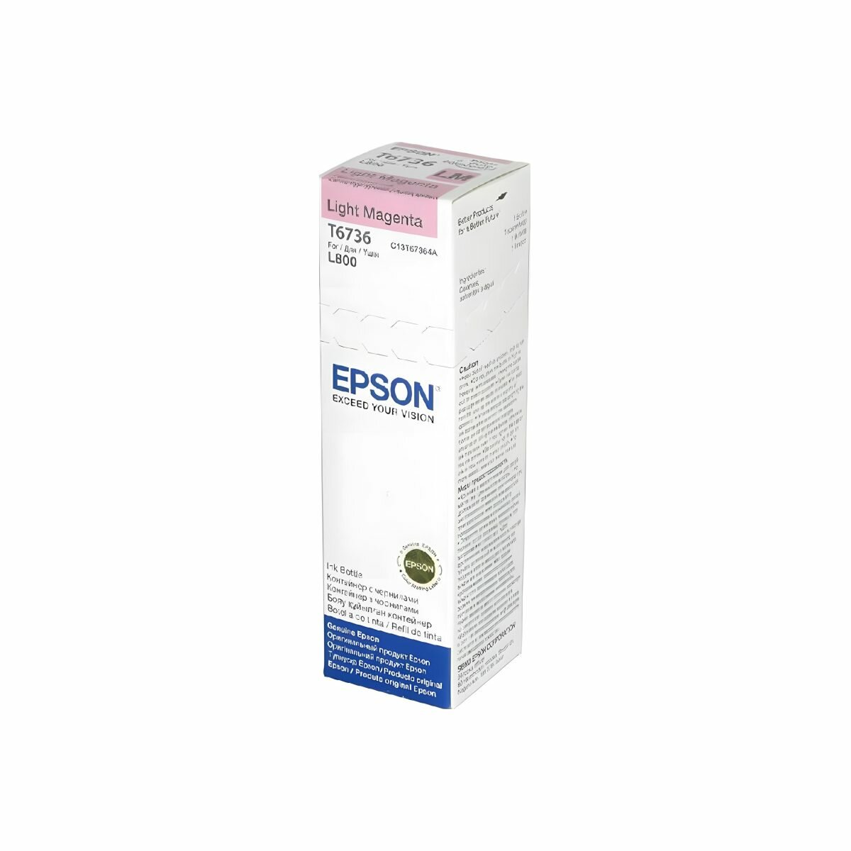 Контейнер с чернилами оригинальный Epson C13T67364A (1800 фото) светло пурпурный