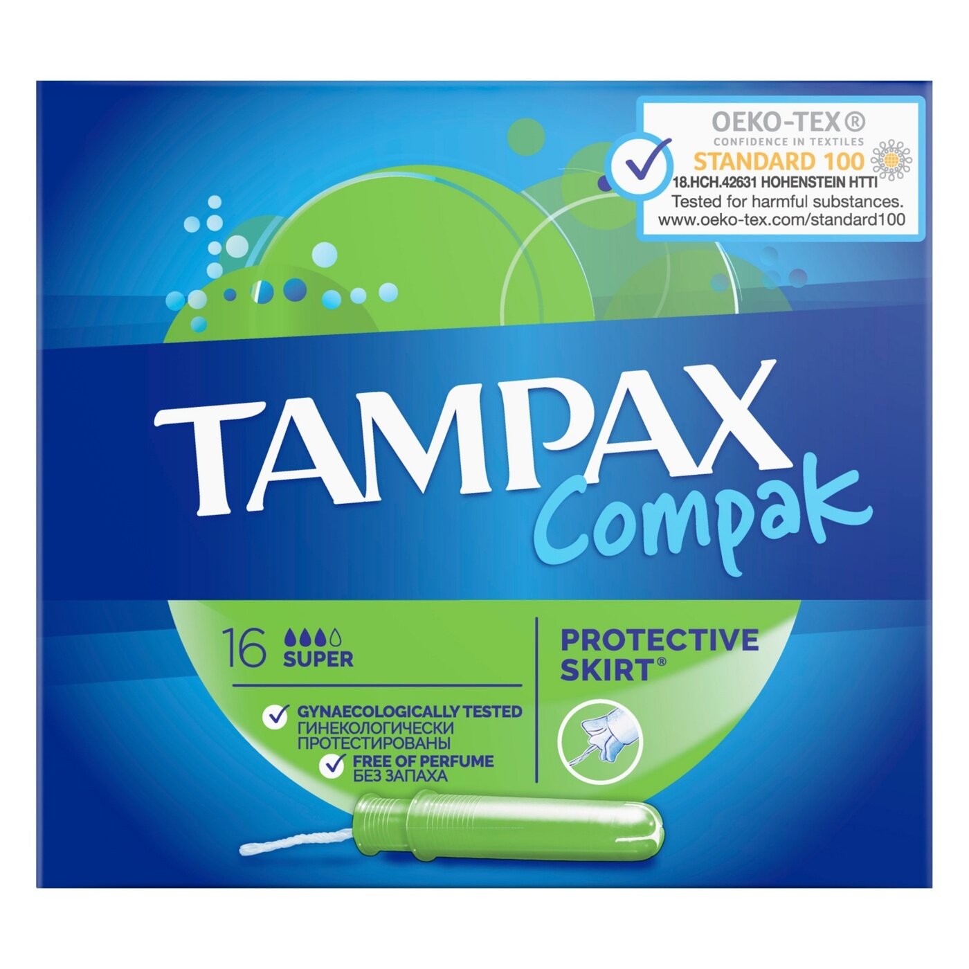 Тампоны Tampax с аппликатором, Compak Super, 16 шт
