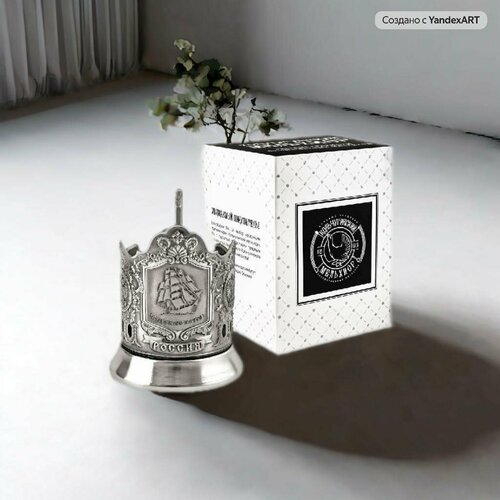 Подстаканник Попутного ветра Меценат никелированный с чернением 1644₽