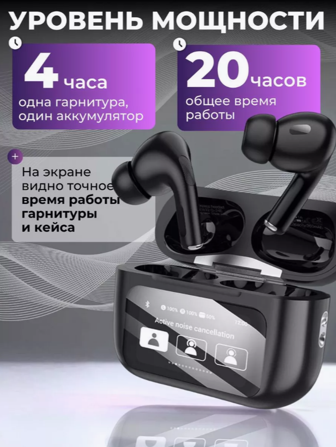 Наушники Hoco EW72, сенсорные, с шумоподавлением, беспроводные черные — фото 1
