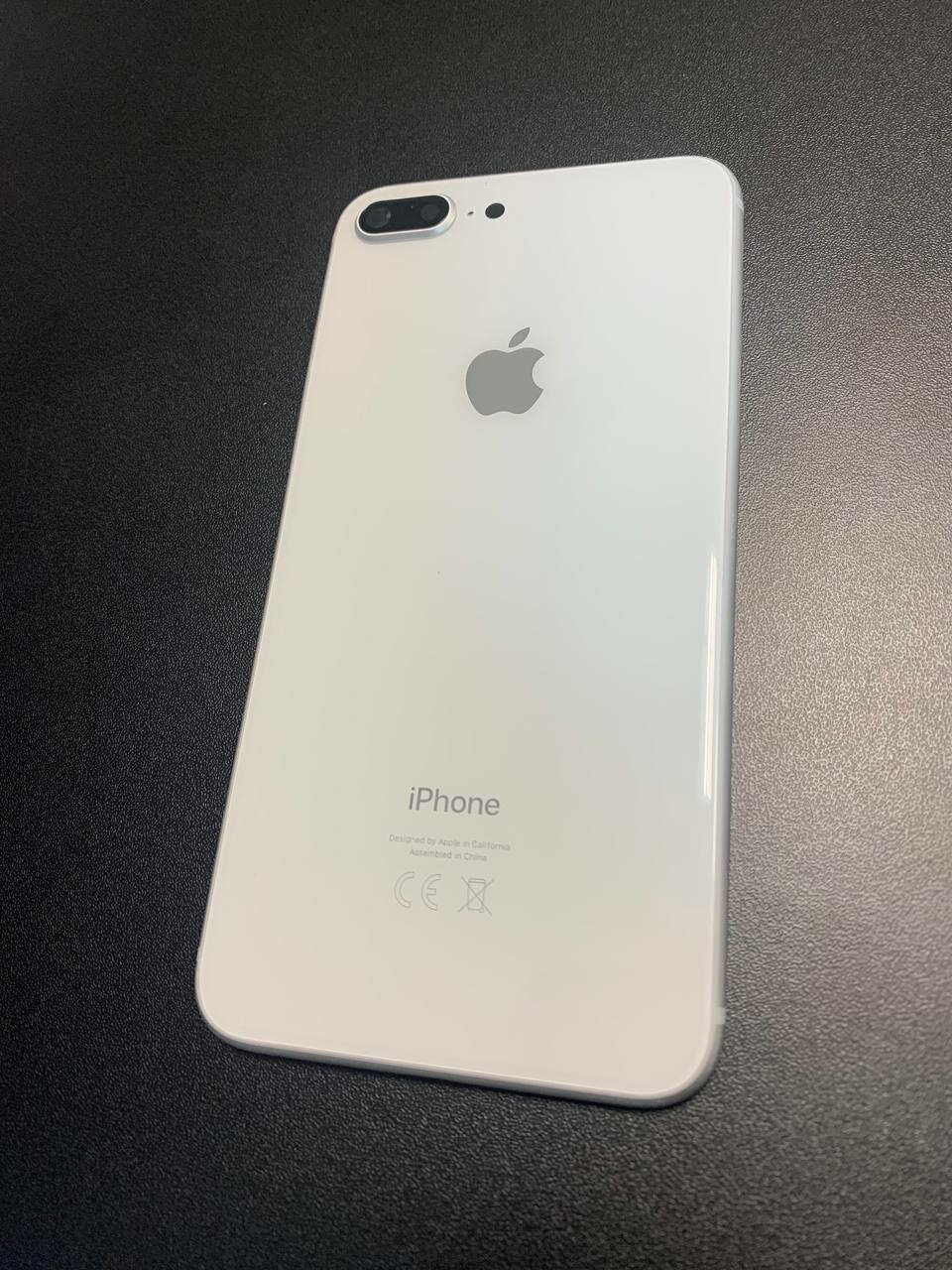 Корпус для IPhone 8 Plus белый (silver), комплект кнопок, сим-лоток