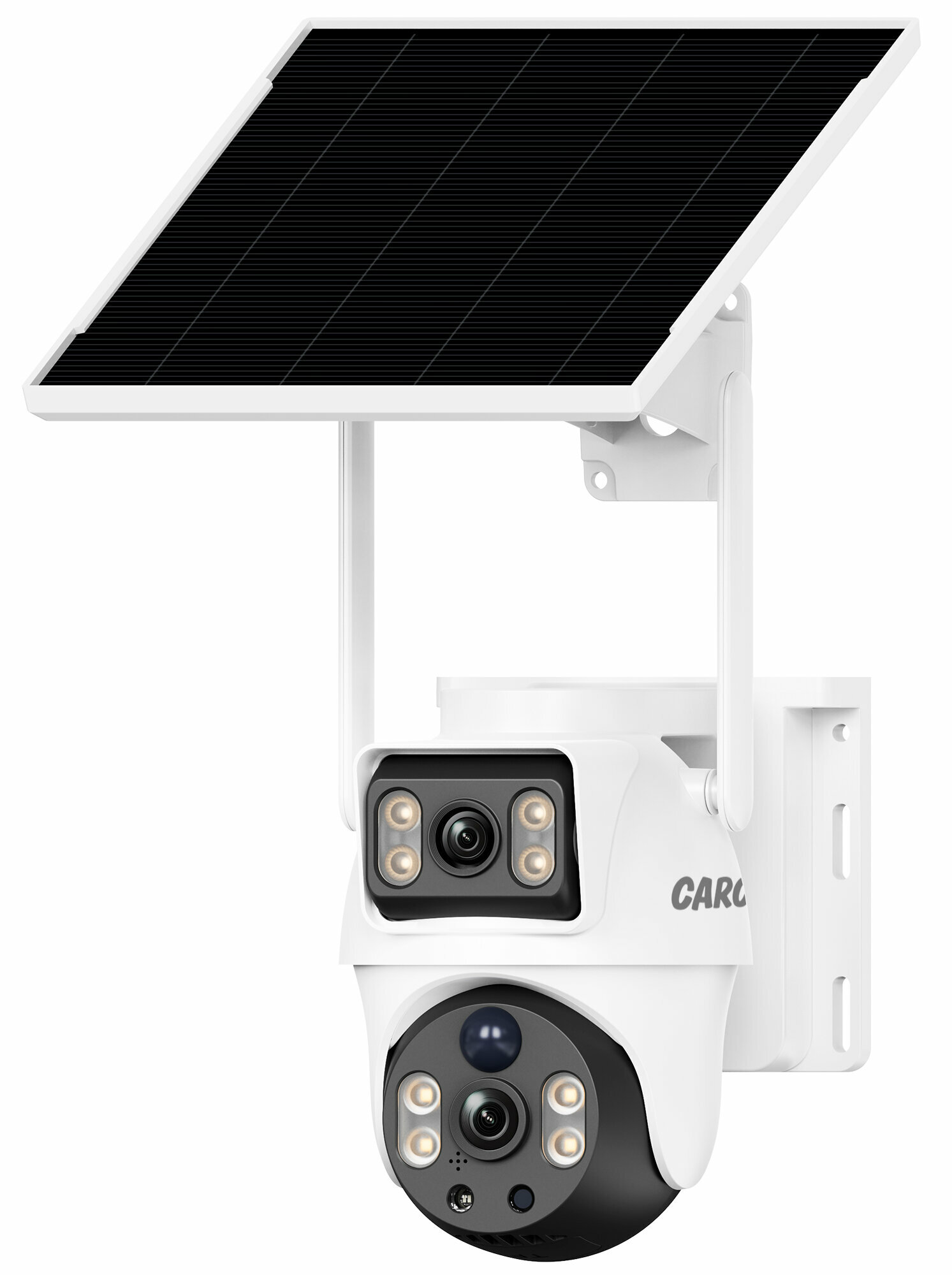 Поворотная 4G-камера с двумя объективами и солнечной батареей CARCAM 4MP Solar Outdoor PTZ Dual View Camera V380BP9-4G