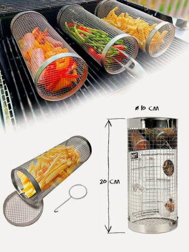 Изображение товара Решетка для мангала круглая гриль NIT Perfect Goods, для овощей и фри, размер 20 см