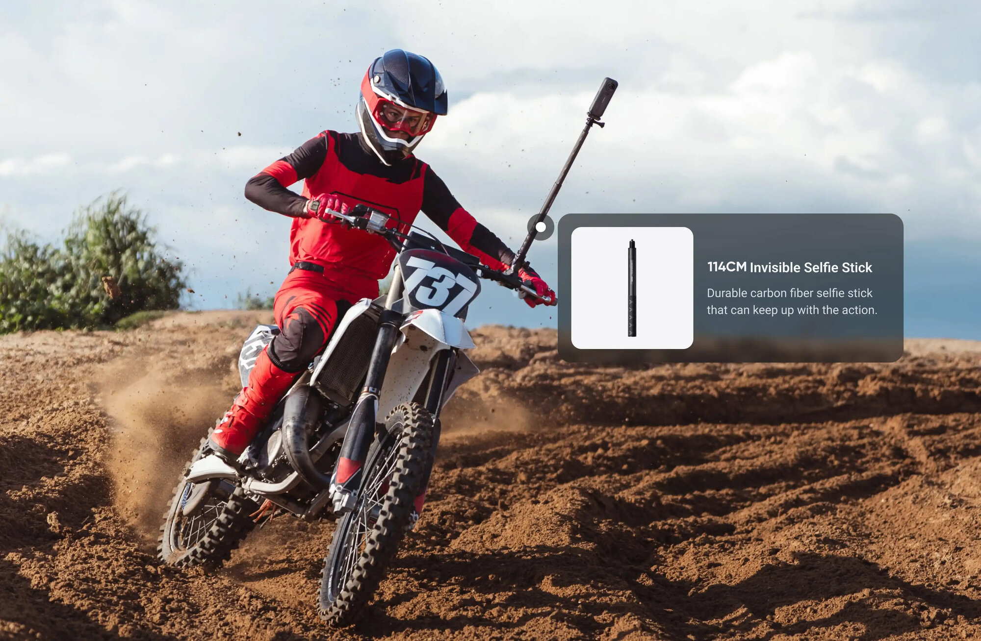 Экшн-камера Insta360 X5 Motorcycle Multiview Bundle, водонепроницаемая, 360° 8К, 72 МП, 4К60 fps, HDR — фото 1