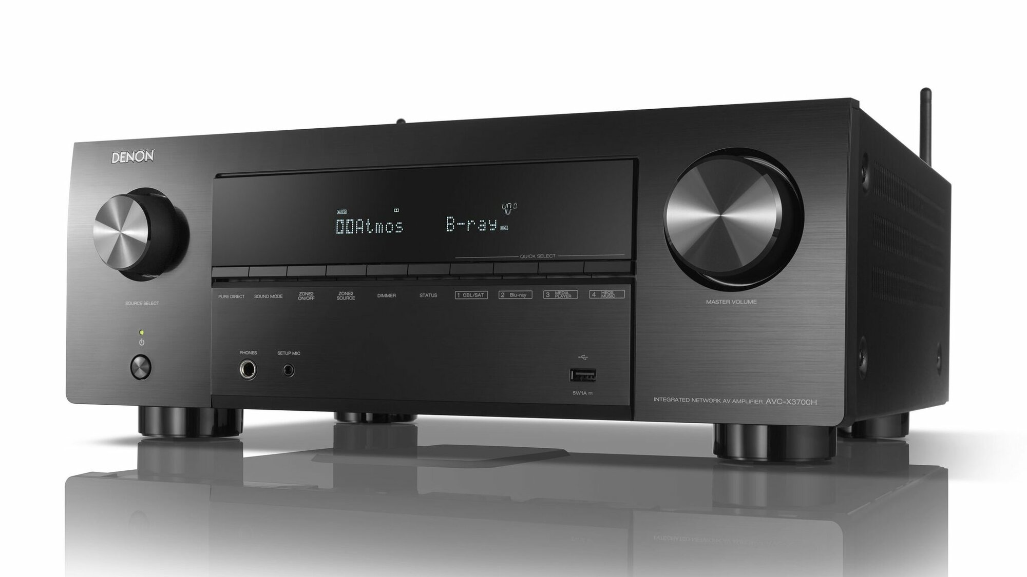 AV-ресивер Denon DRA-800H, 2 канала, Wi-Fi/Bluetooth, 4K, черный