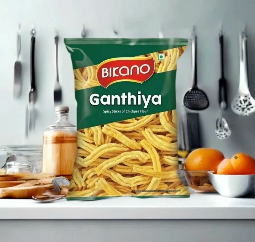 Закуска из нутовой муки GANTHIYA Bikano пл/п, 200 гр, индийская, восточная