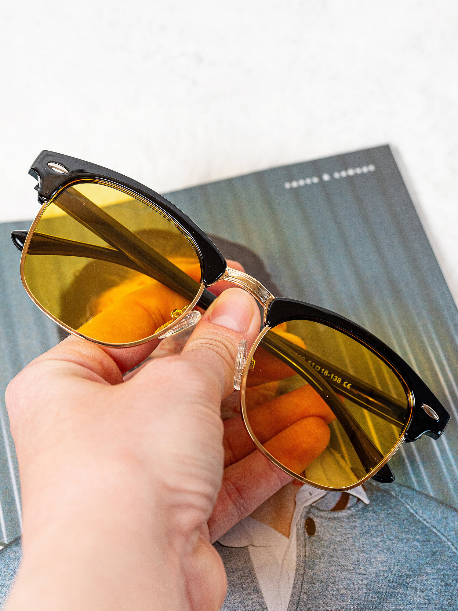 Солнцезащитные очки Zabologen, желтый/черный — фото 1