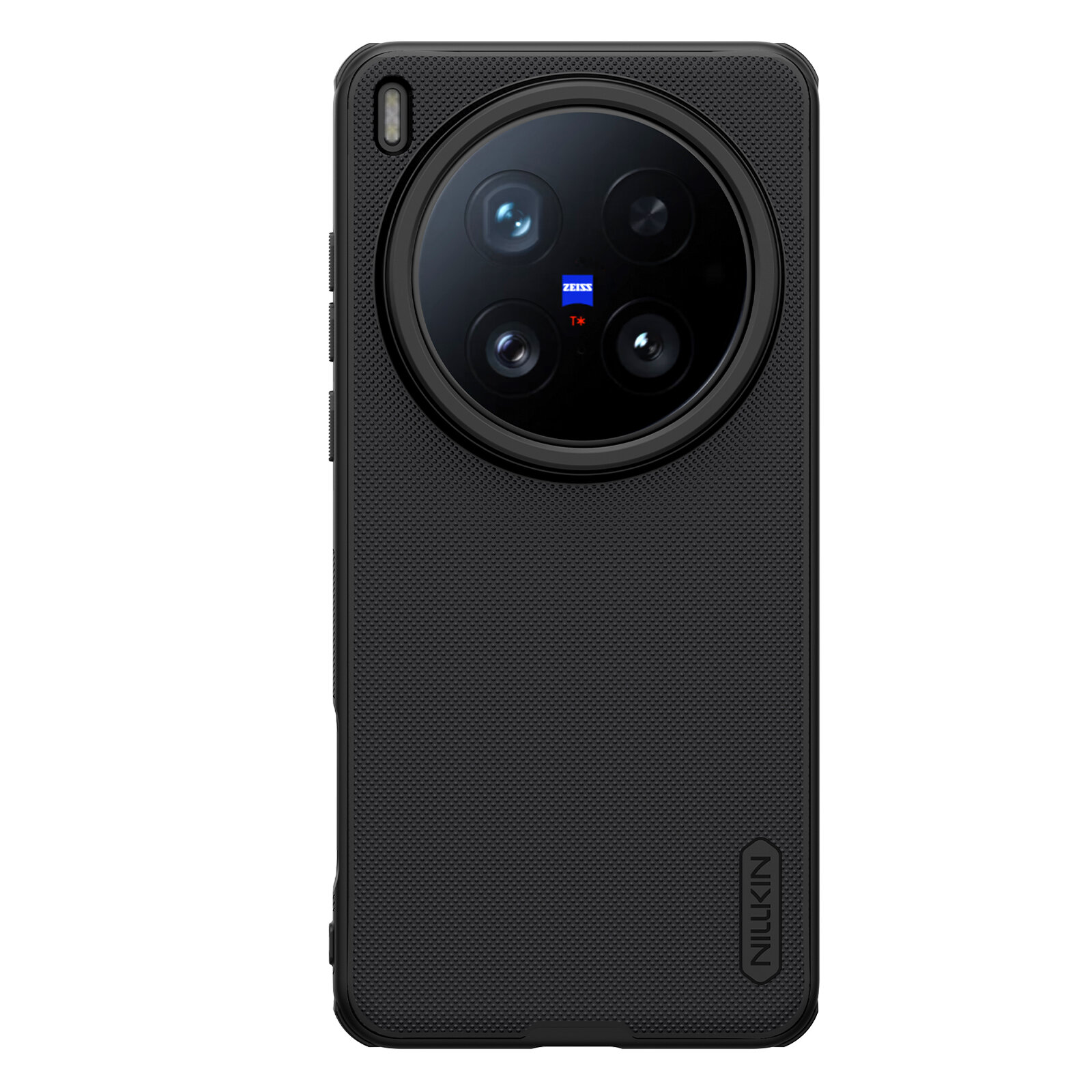 Усиленный противоударный чехол черного цвета от Nillkin для Vivo X200 Ultra, серия Super Frosted Shield Pro