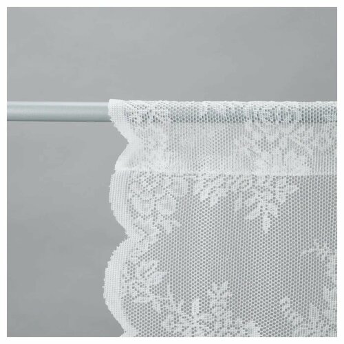 фото Сетчатые шторы ikea alvine spets, 1 пара, для штанги, бело-кремовый, 145x250 см икеа