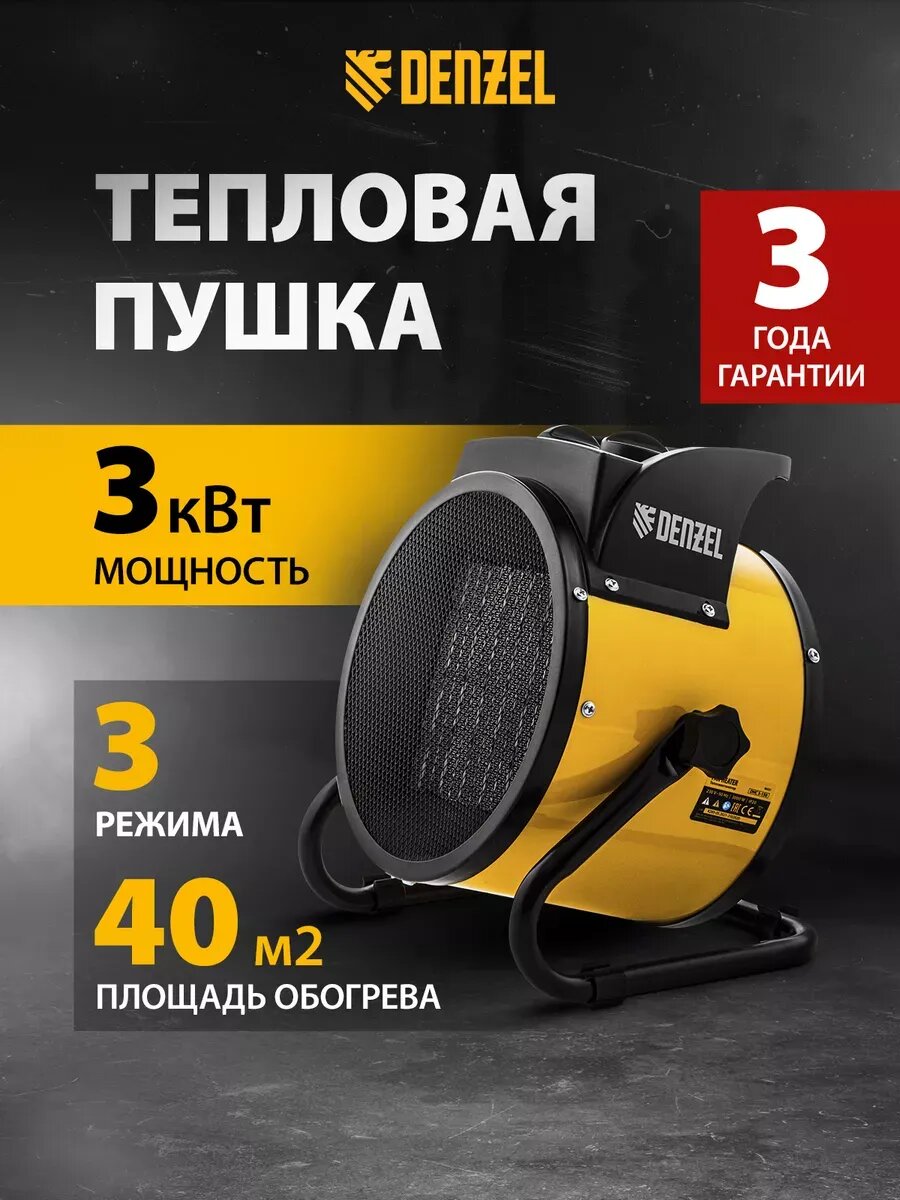 Тепловая пушка электрическая тепловентилятор 3кВт