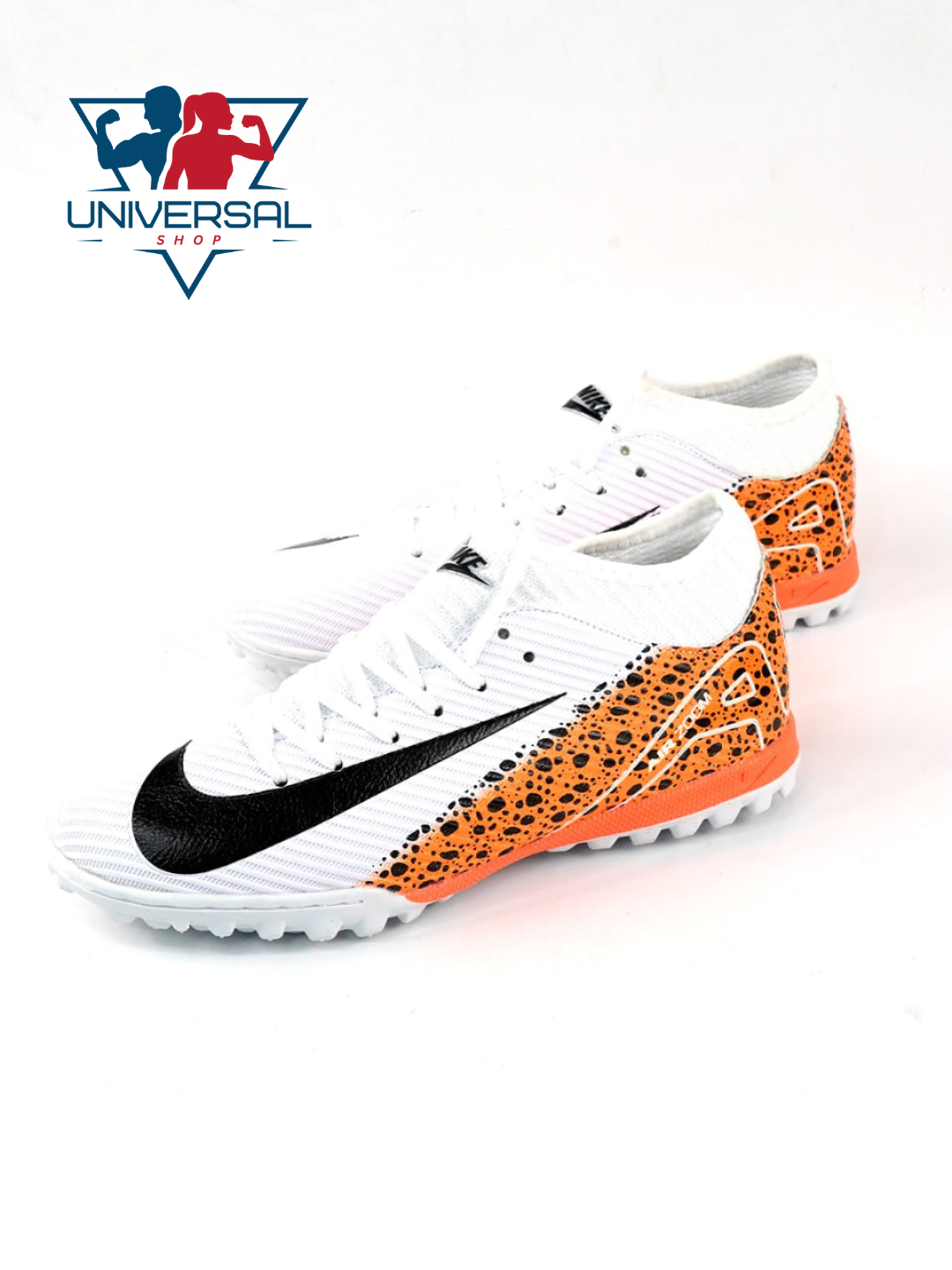 Бутсы NIKE, размер 41, белый/красный/черный