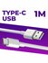 Кабель USB Type-C (1 м) с быстрой зарядкой / Кабель зарядки USB T...