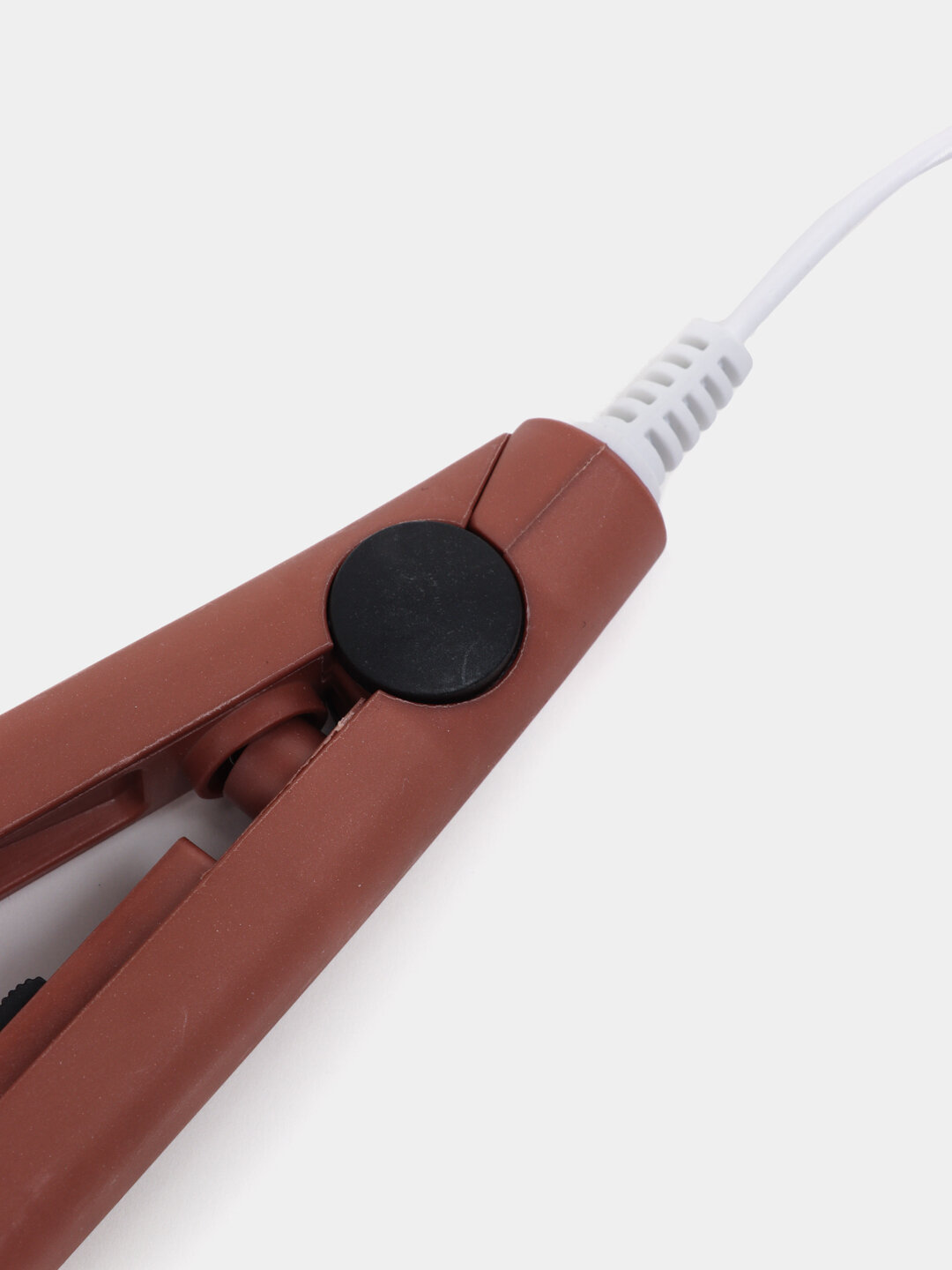 Мини-плойка гофре, дорожная, керамическое покрытие, быстрая укладка, коричневый — фото 1