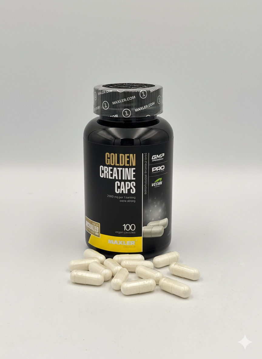 Maxler Golden Creatine caps 100 caps, креатин в капсулах для мыщц и силы