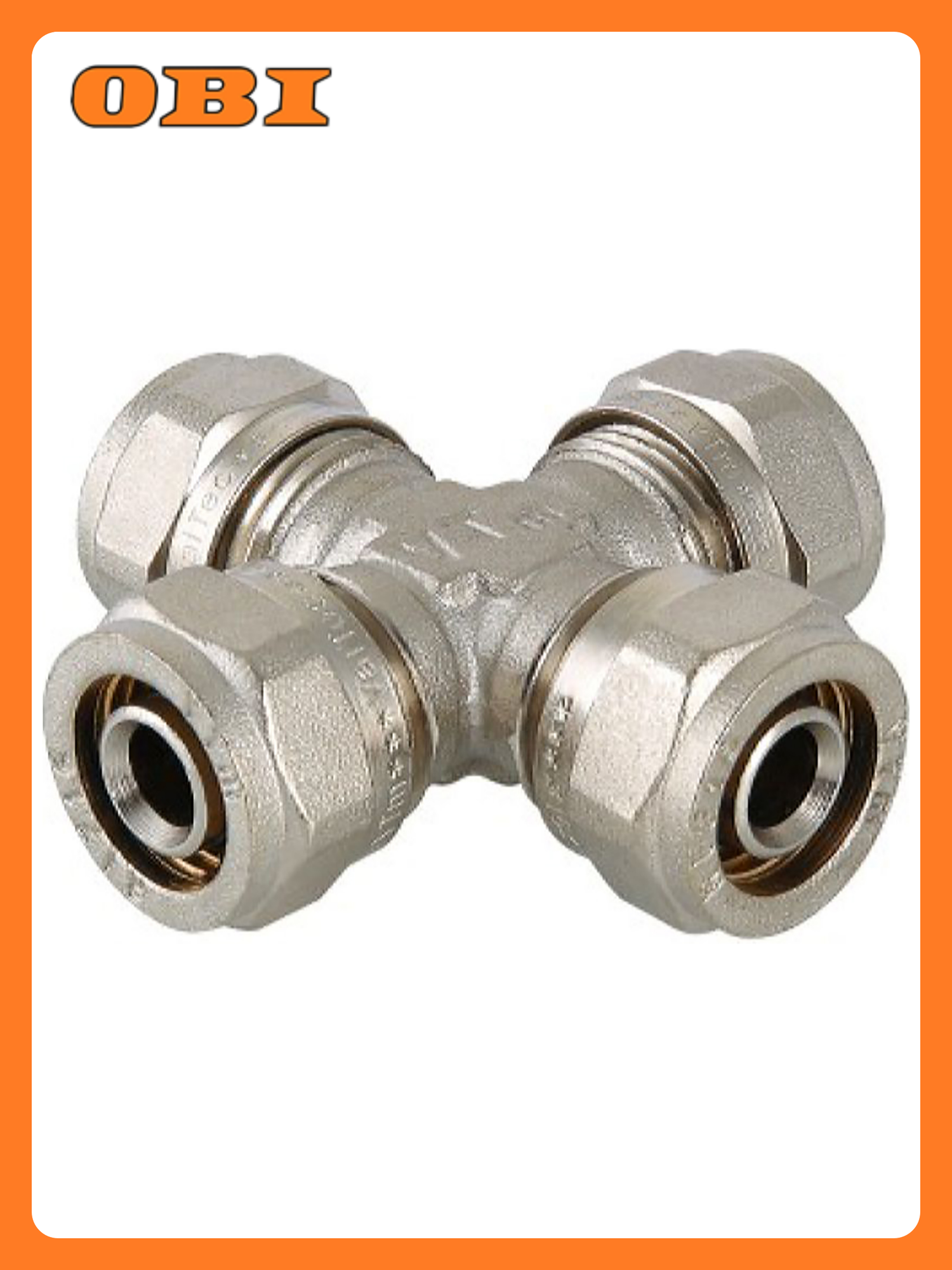 Крестовина VALTEC VTm.341. N латунь никелированная для металлопластиковых труб 16мм