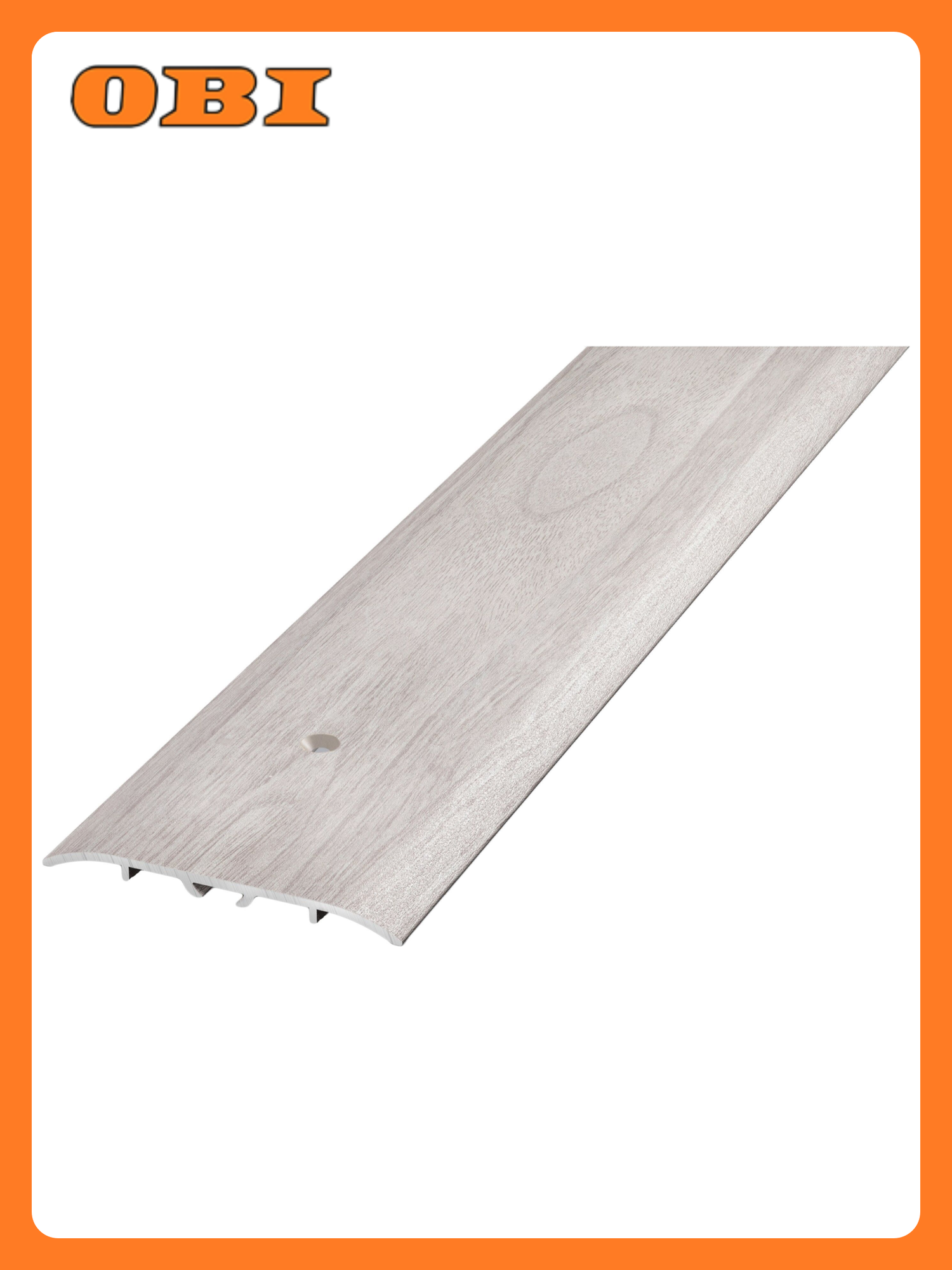 Порог одноуровневый лука ПС 07-1 900.106 алюминий ясень белый 900х60 мм