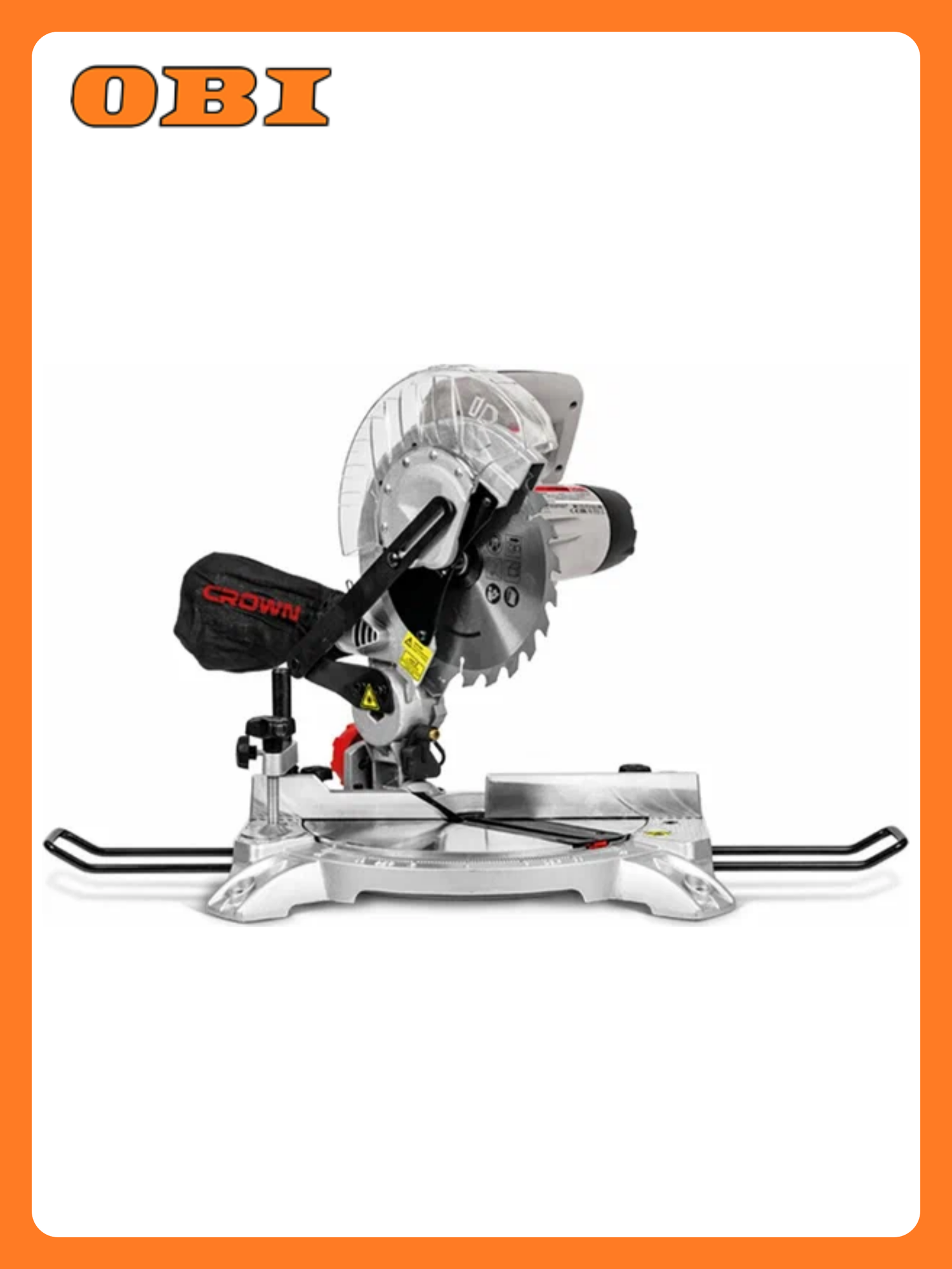 Пила торцовочная CROWN CT15235 1400Вт с П-образными упорами глубина пропила 55 мм