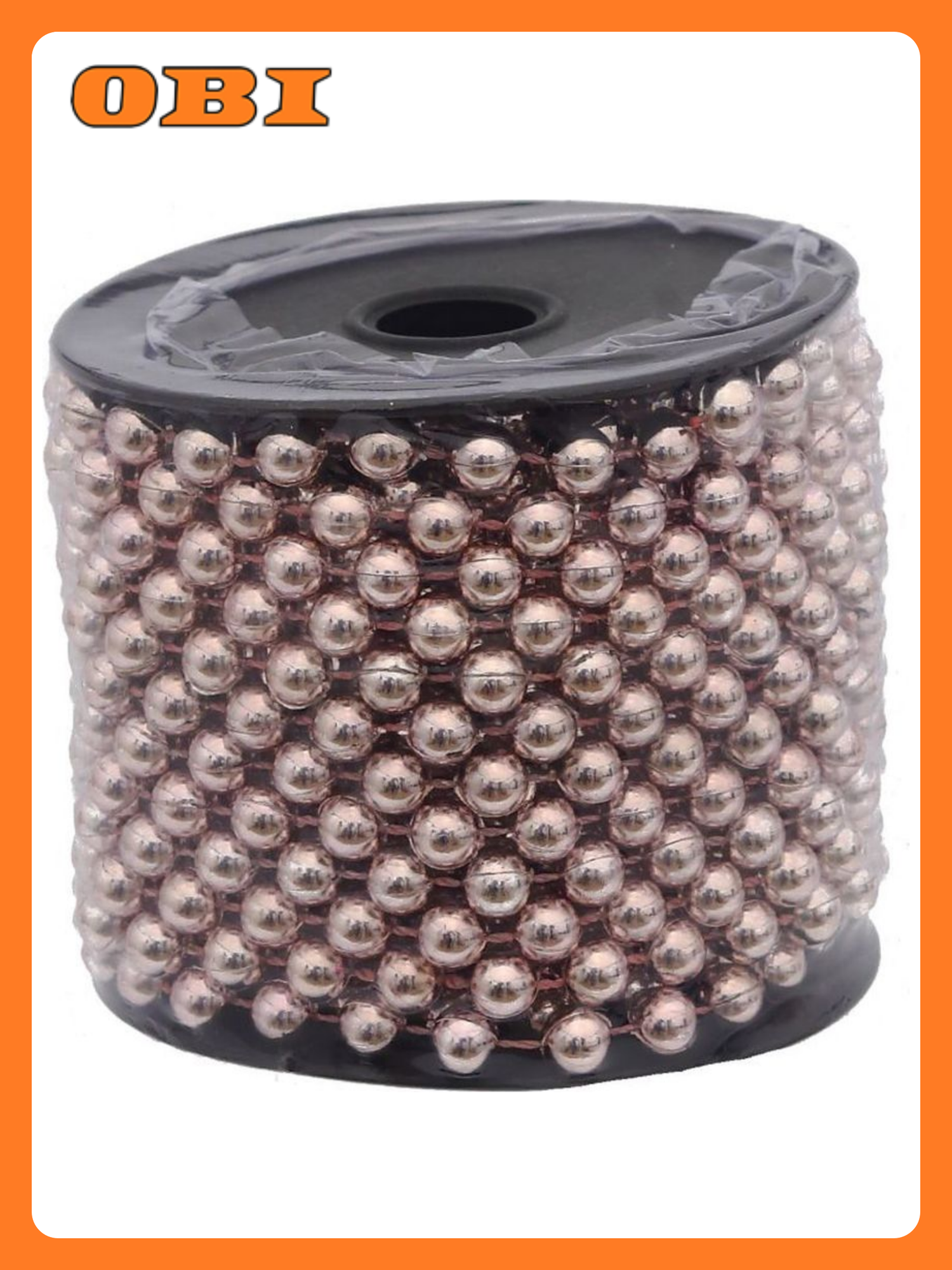 Украшение новогоднее Бусы D 0.6 см 10м L8 5 W8 5 H7 см розовый