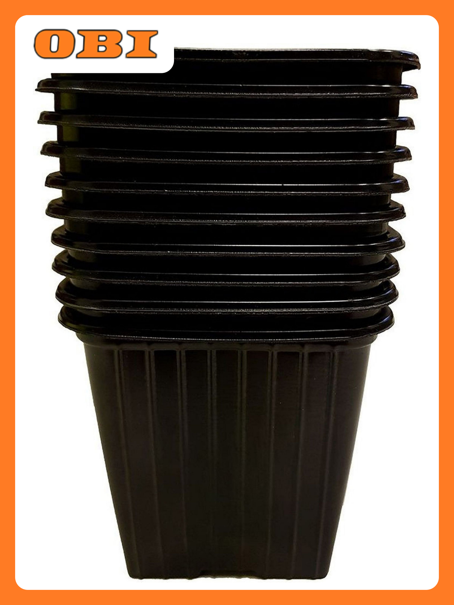 Горшок ГазонCity полистирол с поддоном 7x7x65 см 025 л черный