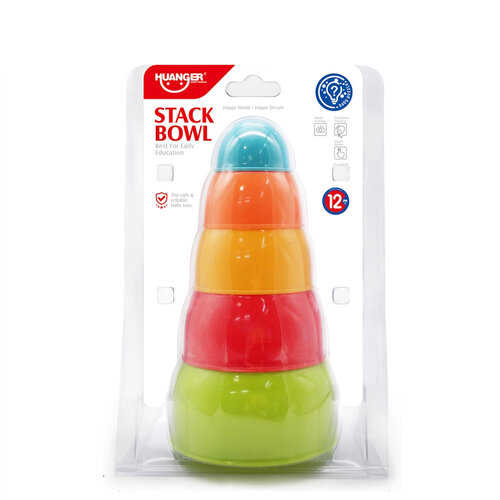 Детская Пирамидка Huanger Цветная фантазия 5 уровней в блистере разноцветный HE0224 299₽