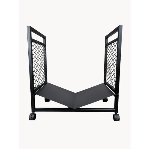 Дровница Roadwood напольная современная стальная с колесами черная 15569₽