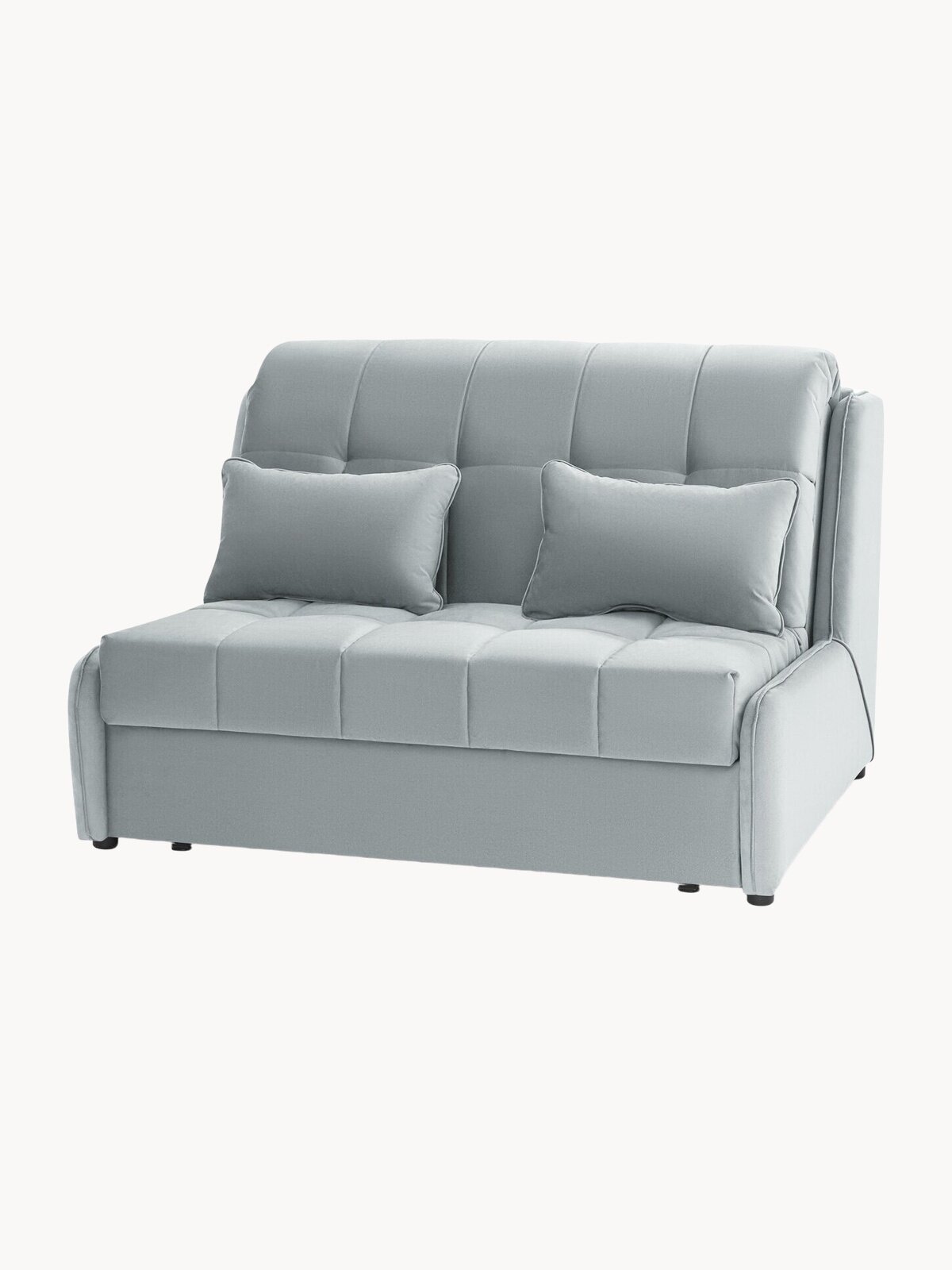 Диван-кровать DREAMART Дрезден прямой, 133х90х5х114 см, механизм аккордеон, цвет серый