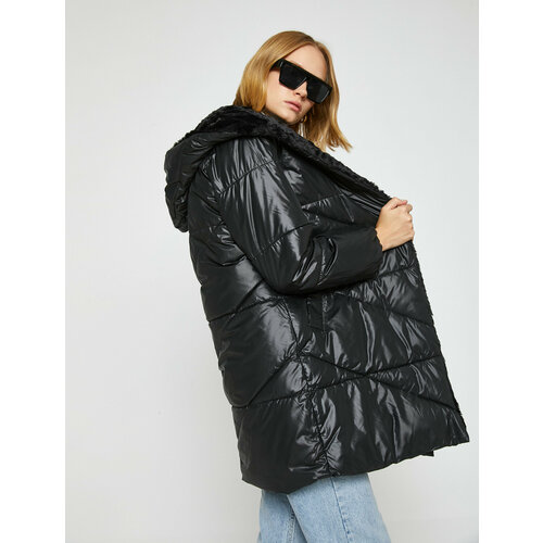 фото Куртка koton, размер 34, черный