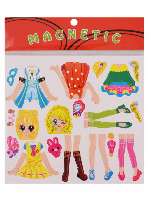 Магнитная игра Одень куклу 19,5х17, 3 вида в ассорт.