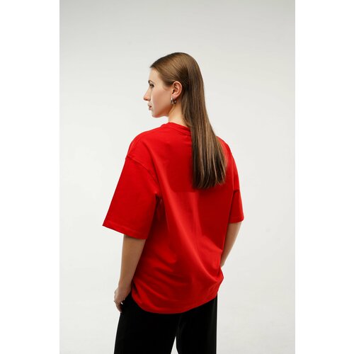 фото Футболка makrismi, размер 48, красный