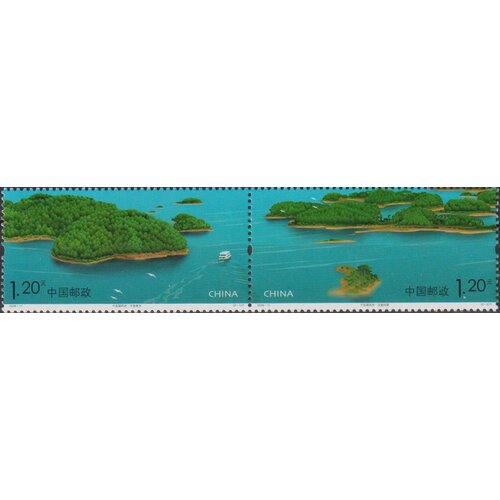 Почтовые марки Китай 2008г. Озеро тысячи островов Озеро, Природа, Туризм MNH марка стандарт 2008 г сцепка