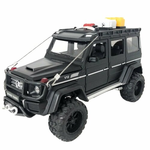 Металлическая модель Mercedes-Benz G550 Brabus с световыми и звуковыми эффектами 1/24 коллекционная машинка игрушка металлическая mercedes benz brabus с лебедкой масштабная модель 1 24 синяя