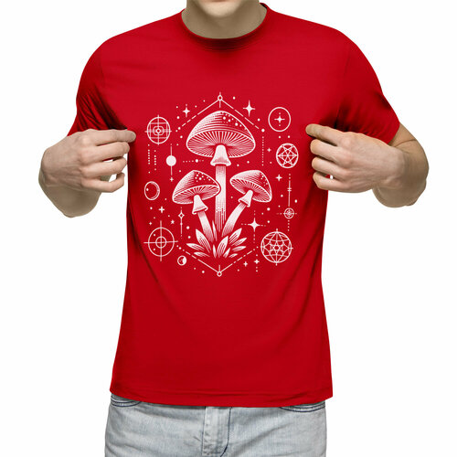 Футболка Us Basic, размер S, красный мужская футболка грибы с глазами мухоморы s черный