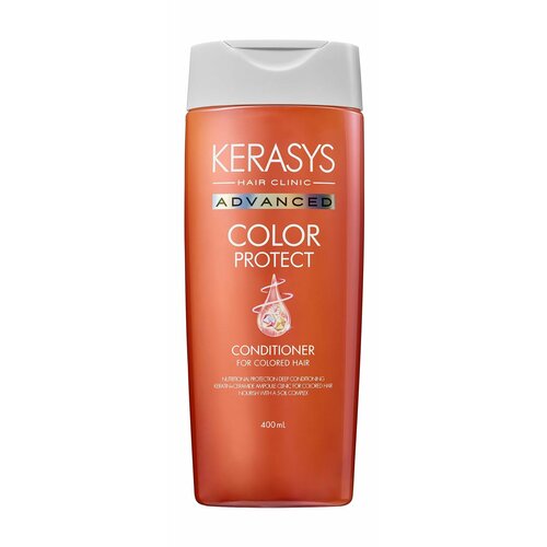 Кондиционер для окрашенных волос с кератином и церамидами / Kerasys Advanced Color Protect Conditioner кондиционер для волос advanced защита цвета с церамидными и кератиновыми ампулами 400мл