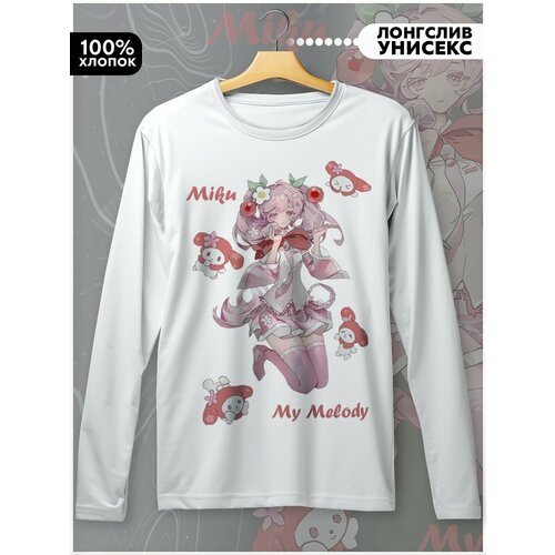 фото Лонгслив hypnotica, размер l, белый